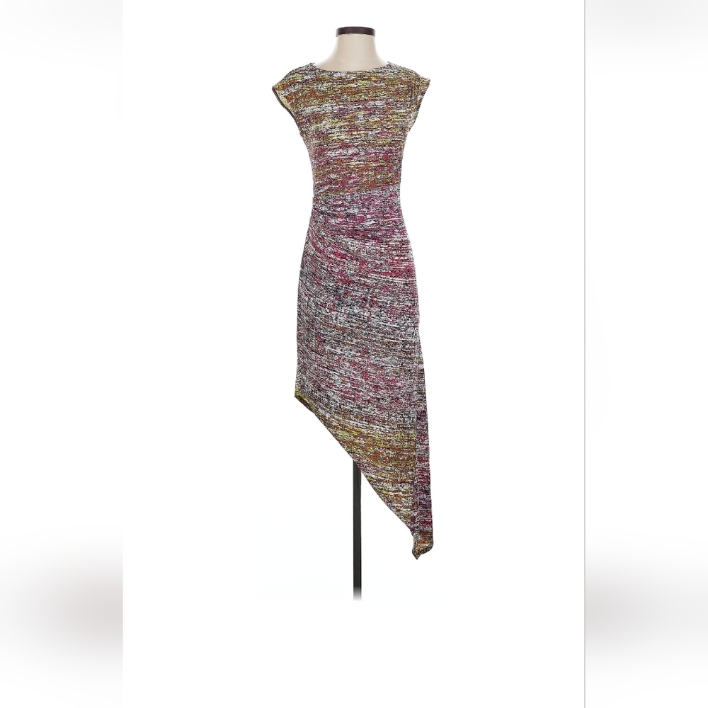 Elegant Asymmetrical Skirt in Multicolor